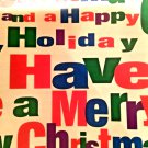 VTG CHRISTMAS WRAPPING PAPER GIFT WRAP “MERRY CHRISTMAS” “HAPPY HOLIDAYS” VTG CHRISTMAS WRAPPING PAPER GIFT WRAP “MERRY CHRISTMAS” “HAPPY HOLIDAYS”