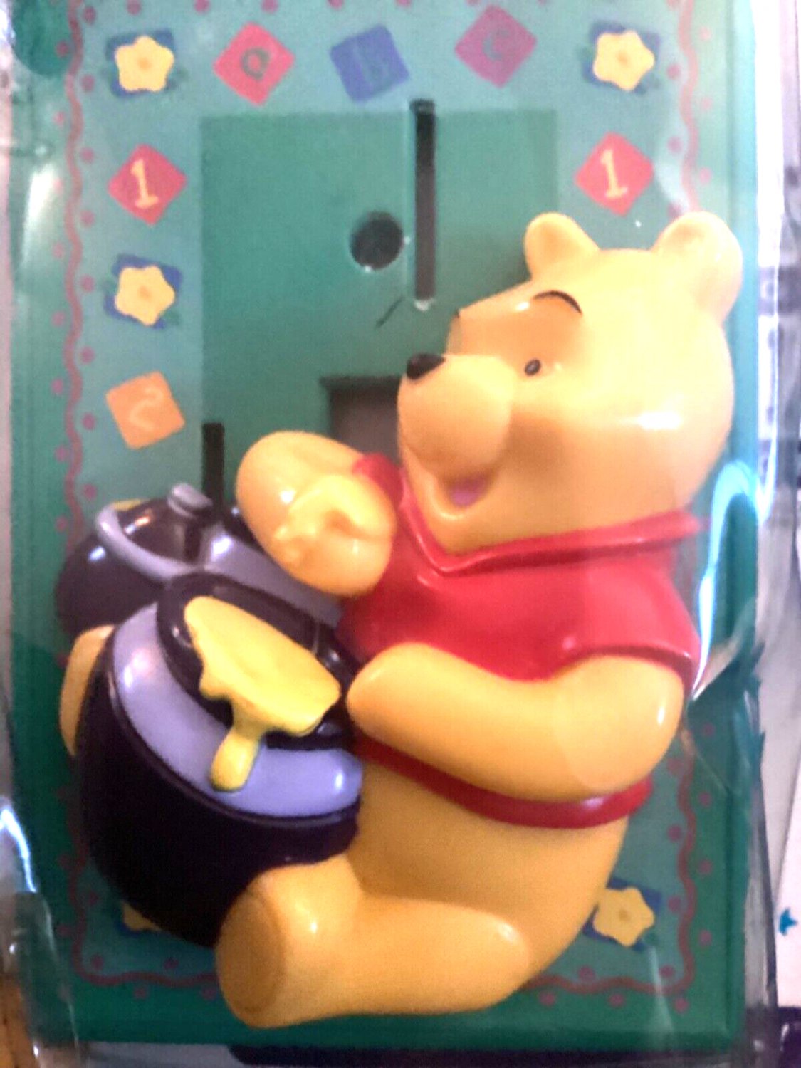 Winnie the Pooh New 3D Light Switch Wall Plate Cover Up-ON Down-OFF Nursery Kids