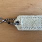 COACH WHiTE PATENT LEATHER KEY FOB 1.5″ Small CHARM KEYCHAIN HANG TAG