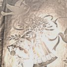 VINTAGE WEDDING 70’s Shower Bride GiftWrap Doves SILVER FOIL 4 sq ft Sealed Pack