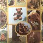 VTG WRAPPING PAPER GIFT WRAP ADORABLE TEDDY BEARS TEDDIES w CUTE DESIGNS
