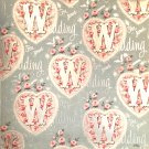 VINTAGE 1950s WEDDING WRAPPING PAPER GIFTWRAP  2 1/2  ft x 20 in Silver Embossed