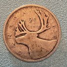 1939 Canadian King George Twenty-five Cent 80%  Silver Quarter Nice Relief