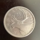 1942 Canada 25 Cents George VI Silver Quarter Coin 25 Cent