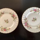 2 MOSS ROSE Side Plates Lot of 2  Excellent Condition 6 1/2 inch Royal Albert