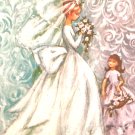 VTG Wedding WRAPPING PAPER GIFT WRAP Retro 1960 Bridal Carlton USA 1 LGE  20x29