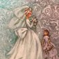 VTG Wedding WRAPPING PAPER GIFT WRAP Retro 1960 Bridal Carlton USA 1 LGE 20x29