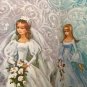 VTG Wedding WRAPPING PAPER GIFT WRAP Retro 1960 Bridal Carlton USA 1 LGE 20x29