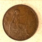 One 1 Penny 1928 UK GB Coin King George V British Large Pence Nice Relief One 1 Penny 1928 UK GB Coin King George V British Large Pence Nice Relief