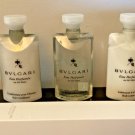 Bvlgari au the Blanc Travel Size 2 1/2 oz Lotion Shampoo Conditioner Dental Kit