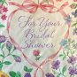 BRIDAL SHOWER GIFT WRAPPING PAPER Vtg 1 LARGE Sheet 8 SQ FT Sealed Pretty Floral