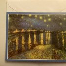 Vintage VAN GOGH Blank Blue Note Card w/ Envelope VTG AMERICAN GREETINGS New 4x5 Vintage VAN GOGH Blank Blue Note Card w/ Envelope VTG AMERICAN GREETINGS New 4x5