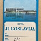 Tourist Guide Pamphlet Visitor JUGOSLAVIJA BEOGRAD HOTEL Leaflet Sava River Euro