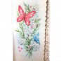 GET WELL Greeting Card Litho DieCut +Env Gold Embossed Flower Butterflies UNUSED