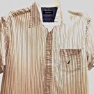 Shirt Mens Nautica COTTON Med Short Sleeve ButtonDown White Blue Stripes Casual Shirt Mens Nautica COTTON Med Short Sleeve ButtonDown White Blue Stripes Casual