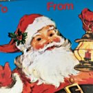CHRISTMAS GIFT TAGS 3 Vintage 1960 Super Smiling Santa Bright Colors CHRISTMAS GIFT TAGS 3 Vintage 1960 Super Smiling Santa Bright Colors