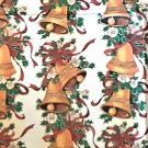 Giftwrap Wrapping paper CHRISTMAS 2 sheets 1960 GOLDEN BELLS Vtg 2 ft x 20in Giftwrap Wrapping paper CHRISTMAS 2 sheets 1960 GOLDEN BELLS Vtg 2 ft x 20in