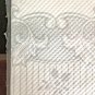 Paper Tablecloth RETRO Thick Sturdy White Silver Flowers Vtg Carlton USA
