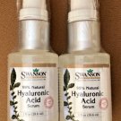 2 bottles of Hyaluronic Acid NO FILLERS Serum 1oz GLASS Paraben Free SEALED