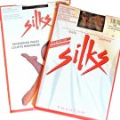 Luxury Pantyhose Small Black SILKS 2 pairs NEW Sealed Lycra FABULOUS ULTRA SHEER
