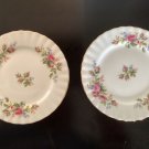 2 MOSS ROSE Side Plates Lot of 2  EXCELLENT Condition 6 1/2 inch Royal Albert