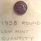 1938 Canadian Nickel Canada 5 cent coin LOW MINTAGE George V Low mintage