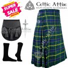 42 Size US ARMY Scottish Highlander 8 Yard Tartan Kilt Package - Kilt Pin - Socks - Kilt Sporran