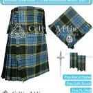 Scottish 8 Yard ANDERSON TARTAN KILT Package FREE Pin Flashes Fly Plaid Brooch - Size 50