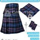 32 Size Scottish 8 Yard Pride of Scotland Tartan KILT Package Free Pin Flashes Flyplaid Brooch