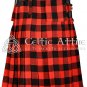 34 Size Scottish 8 Yard RED BLACK ROB ROY Tartan KILT Package Free Pin Flashes Flyplaid Brooch