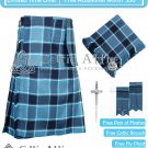 46 Size Scottish 8 Yard US NAVY Tartan KILT Package Free Pin Flashes Flyplaid Brooch