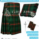 50 Size Scottish 8 Yard ROSS HUNTING MODERN Tartan KILT Package Free Pin Flashes Flyplaid Brooch