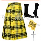 Handmade Kilt Scottish 8 Yard MACLEOD OF LEWIS TARTAN KILT With Free Accessories - Size 44