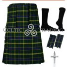 48 Size Handmade Kilt Scottish 8 Yard US ARMY TARTAN KILT With Free Accessories