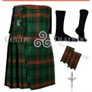 40 Size Handmade Kilt Scottish 8 Yard ROSS HUNTING MODERN TARTAN KILT With Free Accessories
