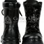 Handmade Scottish Kilt Ghillie Brogue Black Boots Real Leather Shoes - UK Size 8.5