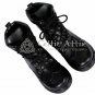 Handmade Scottish Kilt Ghillie Brogue Black Boots Real Leather Shoes - EU Size 46