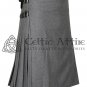 Scottish 8 Yard Men's GREY Premium 16 Oz Wool KILT Highland Custom Made KILT - Size 30