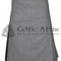 Scottish 8 Yard Men's GREY Premium 16 Oz Wool KILT Highland Custom Made KILT - Size 30