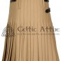 Scottish 8 Yard Men's KHAKI Premium 16 Oz Wool KILT Highland Custom Made KILT - Size 50
