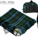 Scottish CAMPBELL ANCIENT Tartan FlyPlaid KILT ACCESSORIES Package Brooch Glengarry - Cap Size 60