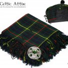 Scottish HUNTING STEWART Tartan KILT ACCESSORIES - FlyPlaid - Brooch - Glengarry Hat - Cap Size 58