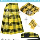 Scottish 8Yard MACLEOD OF LEWIS TARTAN KILT- FlyPlaid,Pin,Glengarry,Flashes - Custom Waist & Length