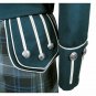 100% Wool Blend Military Piper Drummer Doublet Highland Green Color Military Jacket