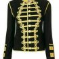 New Black Ladies Wool Braid Jacket Officer's Embroidered Wool Coat Braid Military