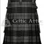 Scottish Grey Watch TARTAN UTILITY Modern KILT for Men 13 Oz Acrylic Fabric