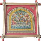 Pattachitra Wall hanging of Rasa Leela (Well Framed)