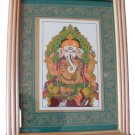 Pattachitra Wall hanging of Lord Ganesha (Well Framed)