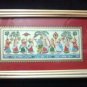 Screen Printed Wall Hanging Made Of Palm Leaf Depicting Sri Krishna Rasaleela