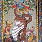 Pattachitra colour painting of Krishna Leela